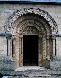 Romanesque porch by French School